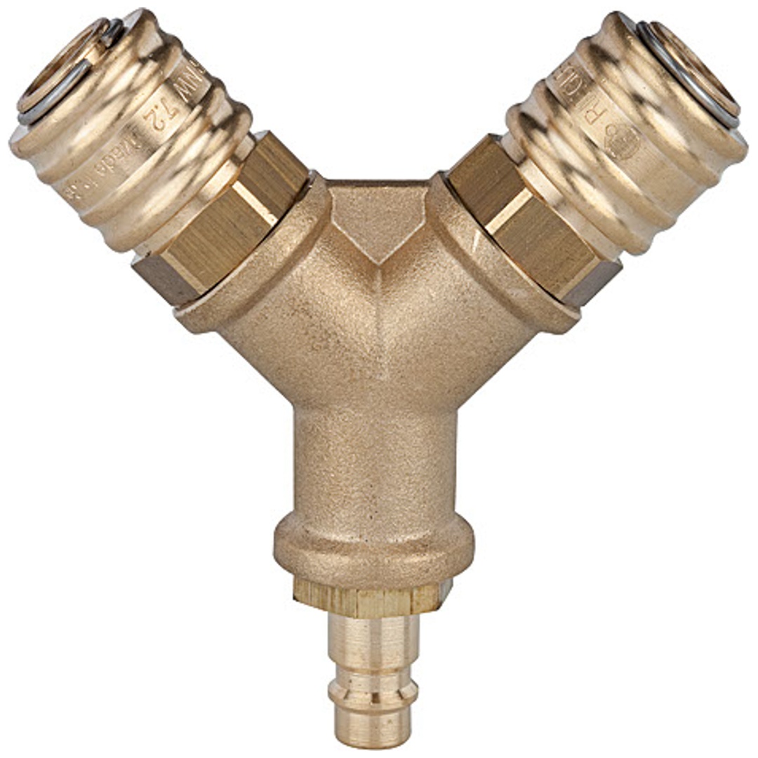 Riegler Verteiler, 2 Schnellverschlusskupplung NW7,2, Nippel NW7,2-7,8 G3/8