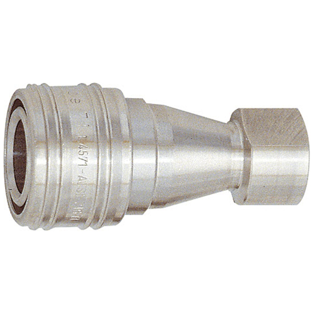 Riegler Hydraulikkupplung beidseitig absperr., ES 1.4305, G 3/4 IG NW 13