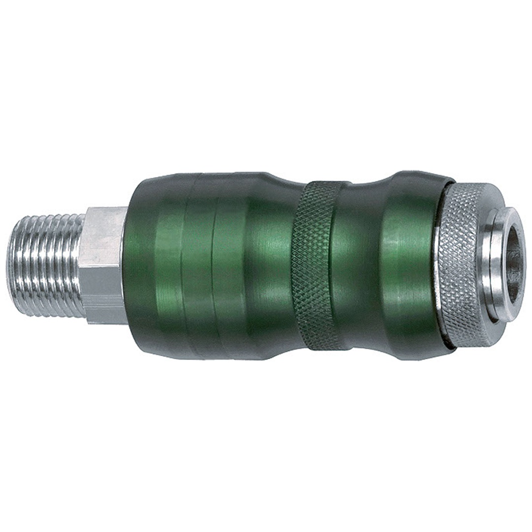 Riegler Sicherheitskupplung NW7,8, Bi-Tec, MS vern., R 1/2 AG, 2050 l/min