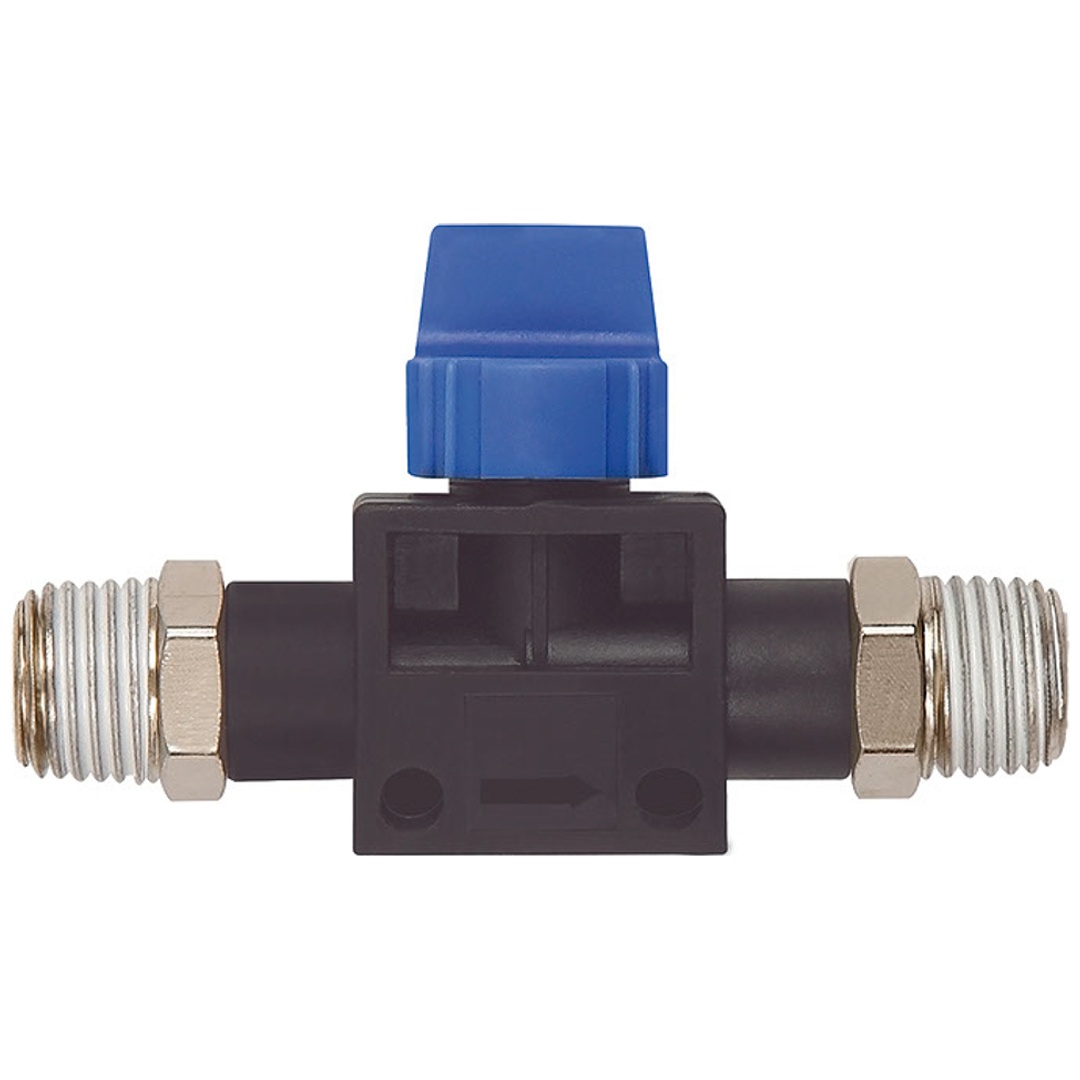 Riegler 3/2-Wegeventil »Blaue Serie«,AG/AG R 1/8, Gewindebeschichtung