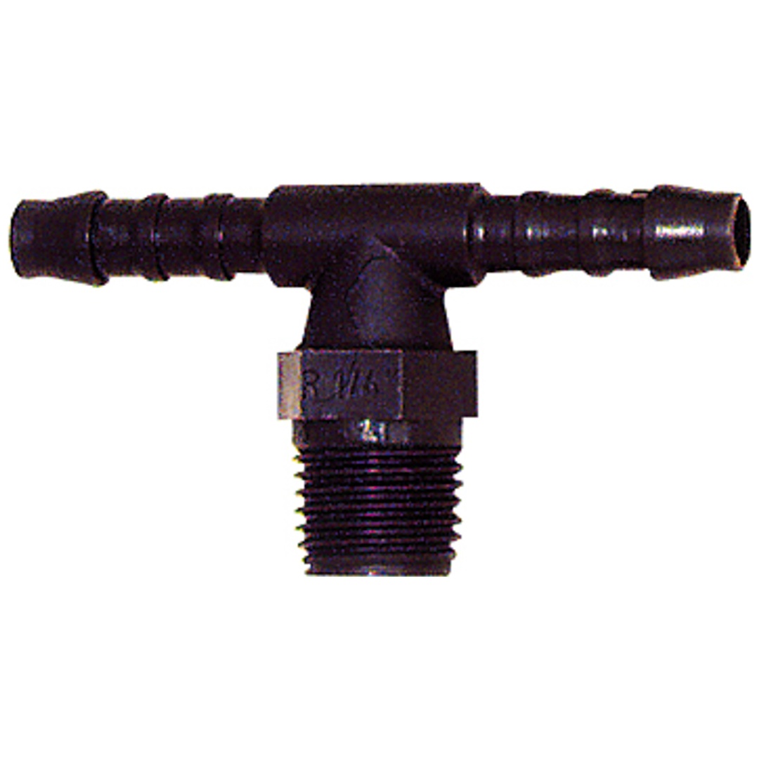 Riegler T-Einschraubstutzen, R 1/4 a., für Schlauch LW 6 mm, SW 14, PA 6