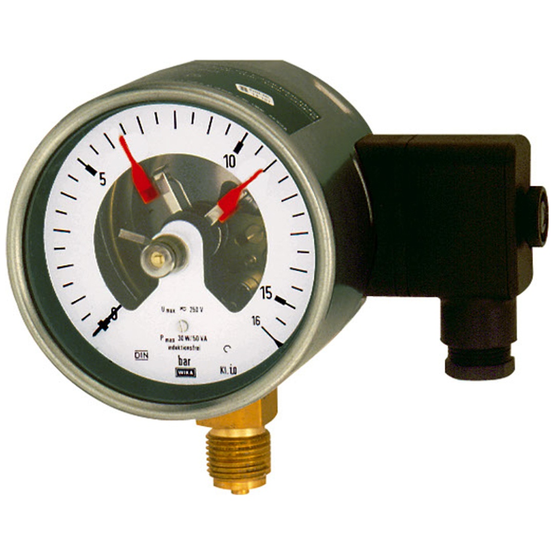 Riegler Kontaktmanometer, G 1/2 radial unten, Messber. 0-25,0 bar, Ø 100, Typ PGS21