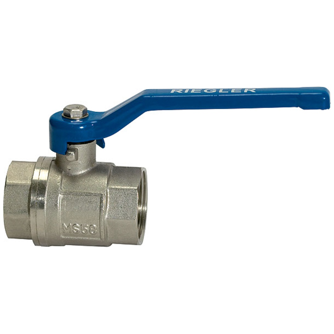 Riegler Kugelhahn »valve line«, Handhebel blau, MS vern., IG/IG, G 2