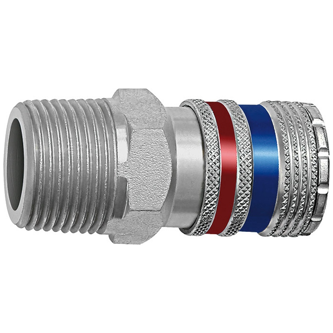 Riegler Sicherheitskupplung NW 10, Stahl/Messing verzinkt, R 3/4 AG