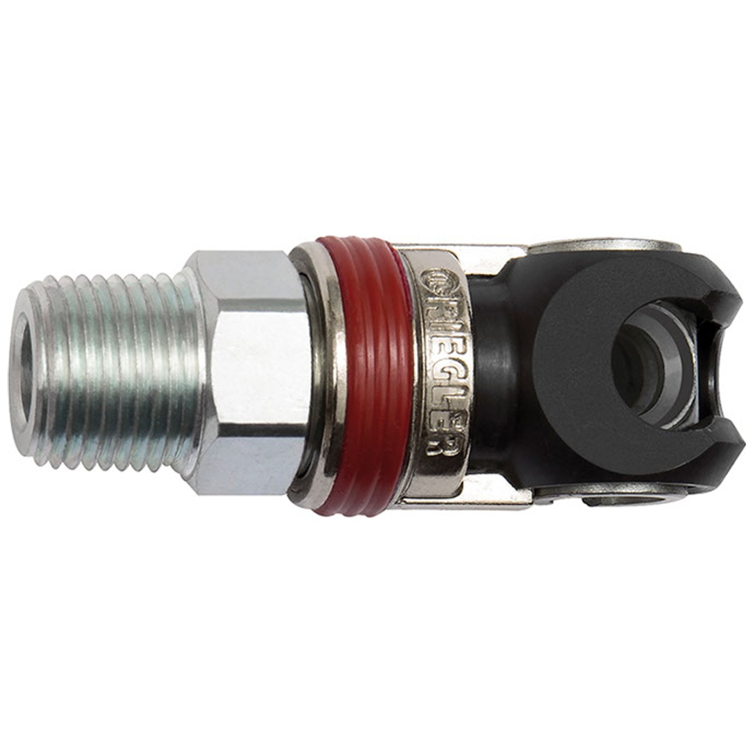 Riegler Schwenk-Sicherheitskupplung NW 5,5, ARO 210, Stahl, G 1/2 AG