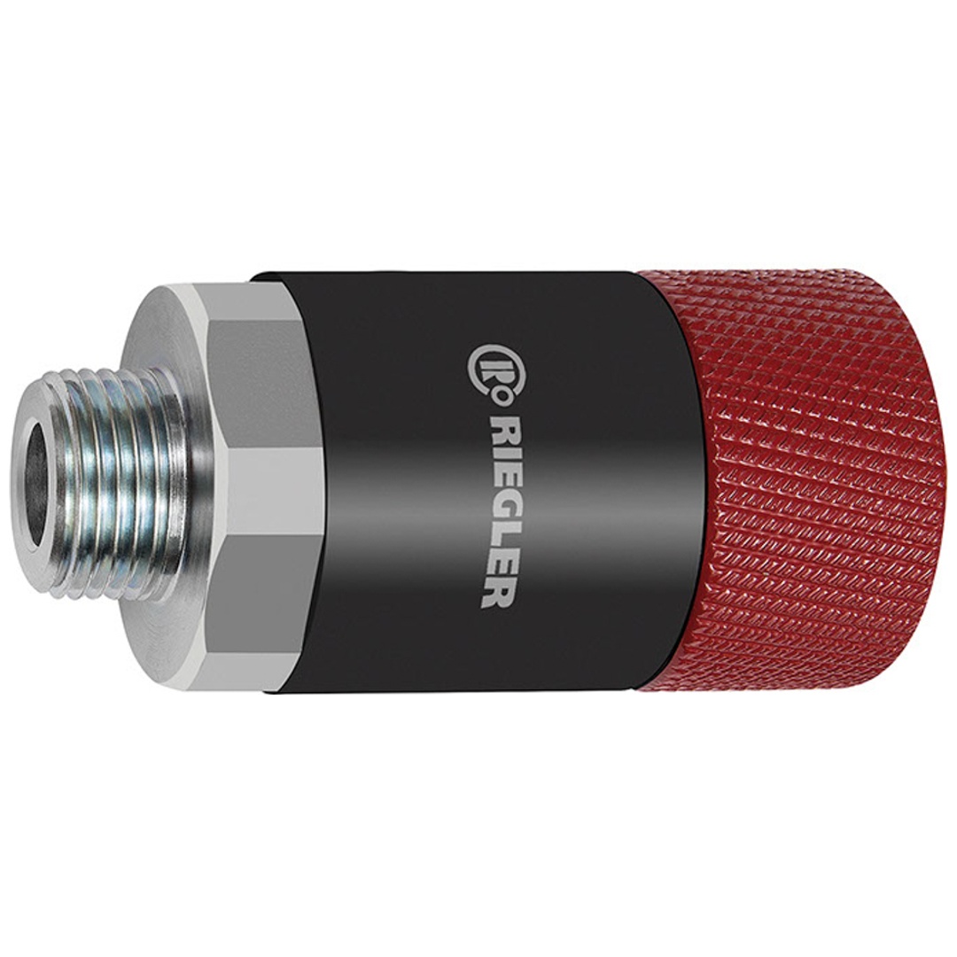Riegler Dreh-Sicherheitskupplung NW 11, ISO 6150 C, Stahl, G 3/4 AG