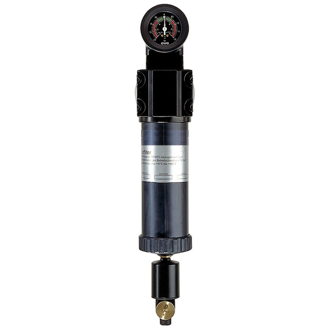 Riegler Vorfilter mit Differenzdruckmanometer, 3 µm, G 2