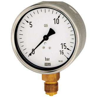 Riegler Manometer, Robustausführung, G 1/2 unten, -1 / 0,0 bar, Ø 100