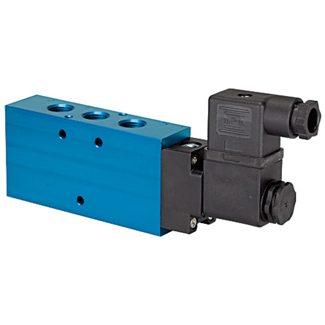 Riegler 5/2-Wegeventil einseitig elektromagnetisch mono. G 1/4 230V,50Hz