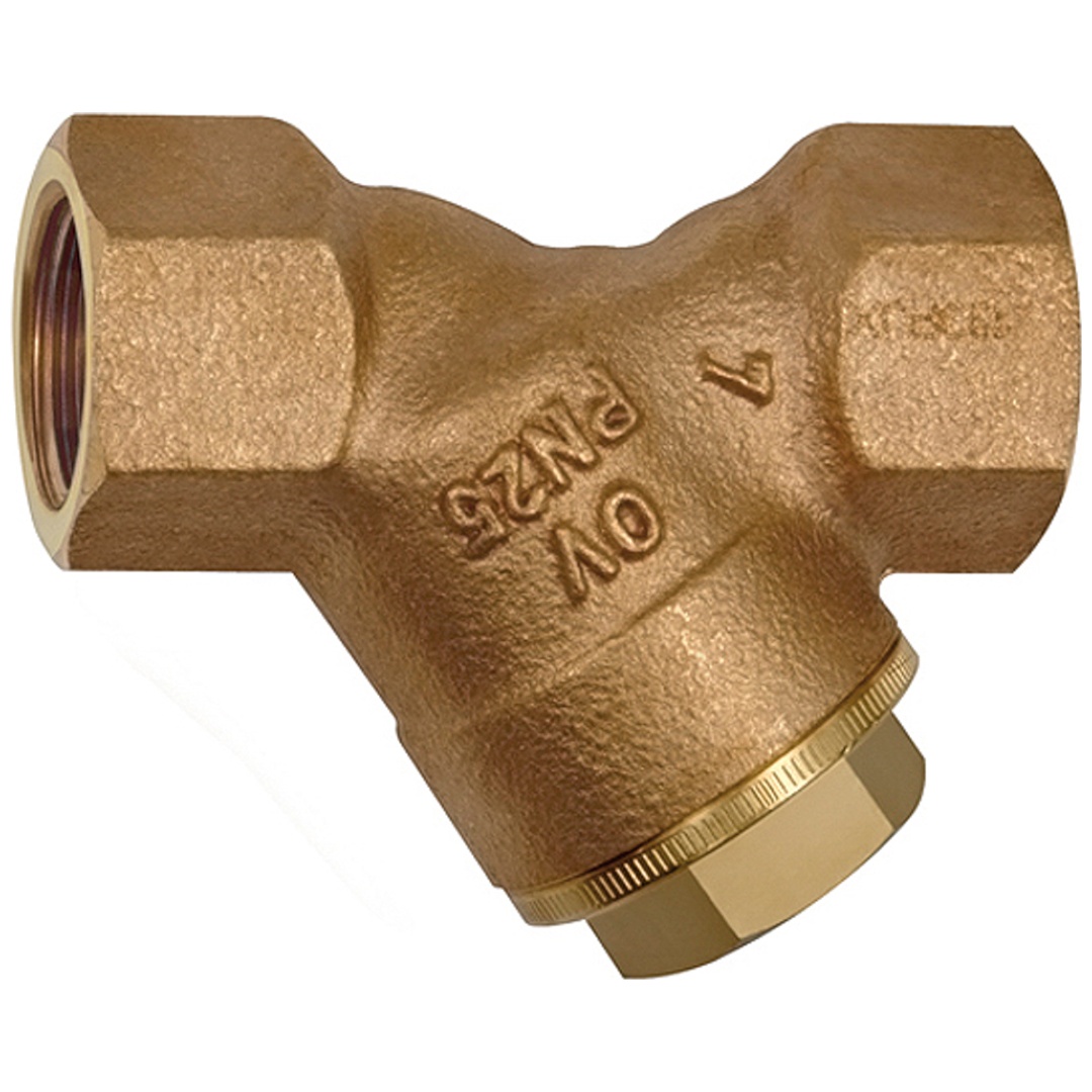 Riegler Schmutzfänger, Rotguss, G 1 1/2, DN 40, MW 0,6 mm