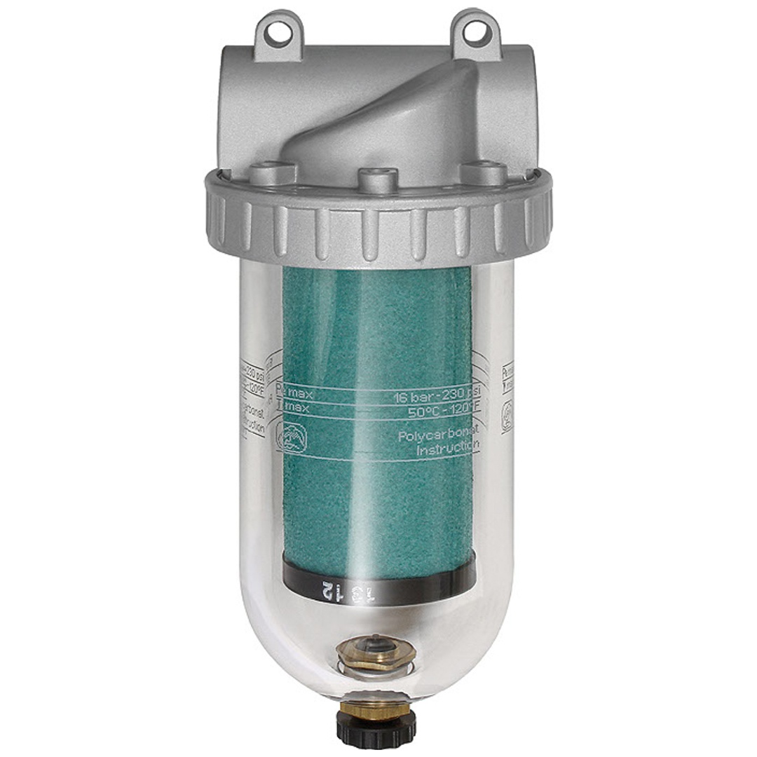 Riegler Spezialfilter »Standard«, mit PC-Behälter, 0,01 µm, BG 3, G 1/2