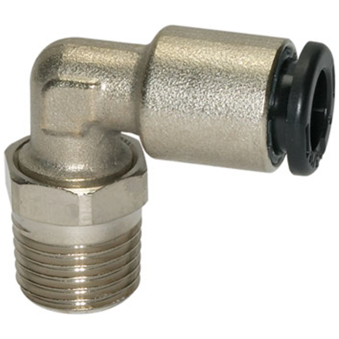 Riegler L-Steckverschraubung »click-clock«, drehbar, R 1/4 außen, Ø 10 mm