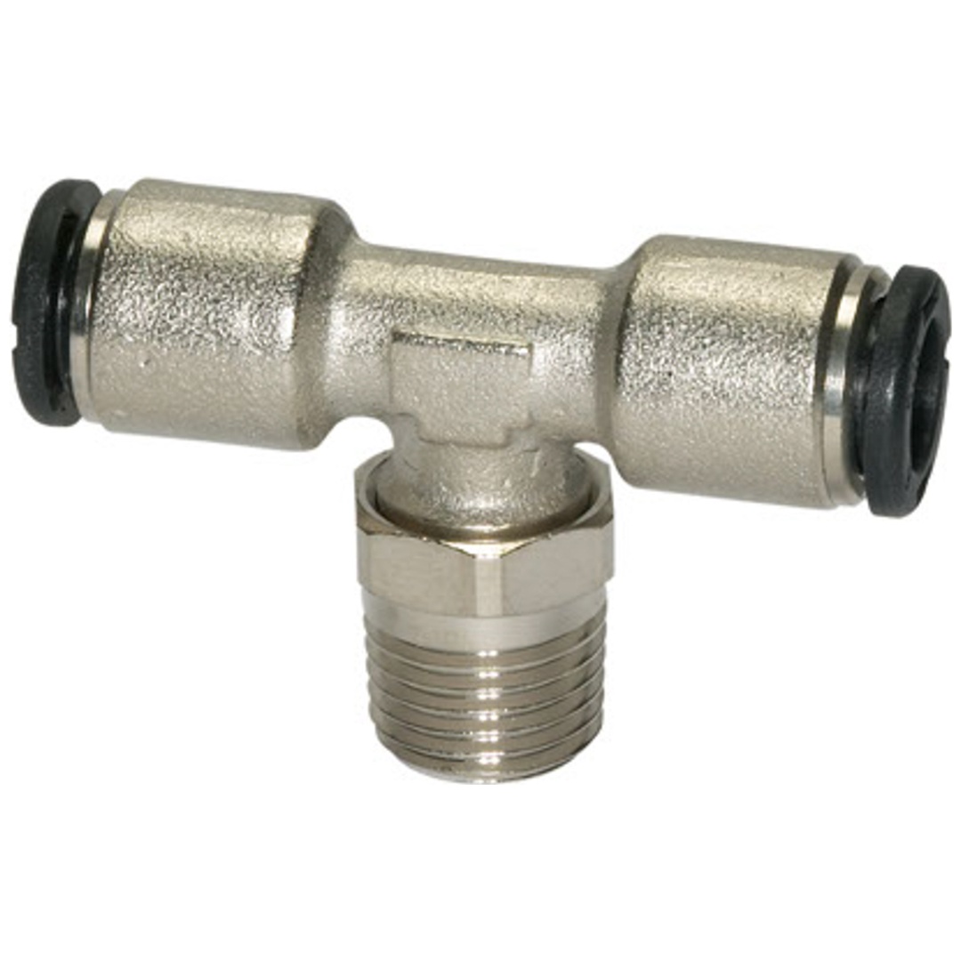 Riegler T-Steckverschraubung »click-clock«, drehbar, R 1/4 außen Ø 10 mm