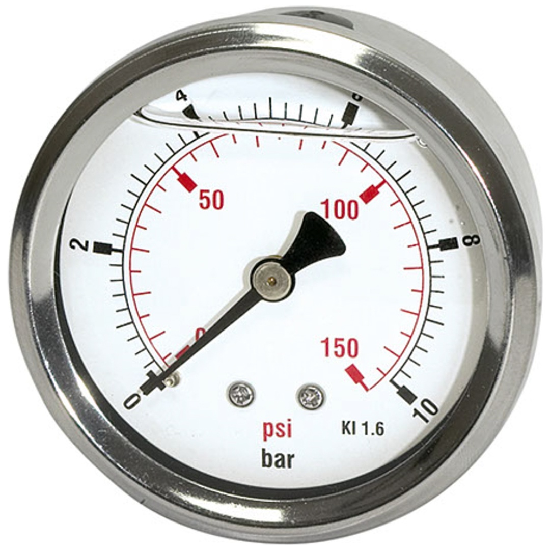 Riegler Glyzerinmanometer »pressure line«, G 1/4 hinten, 0-4,0 bar/60 psi, Ø 63