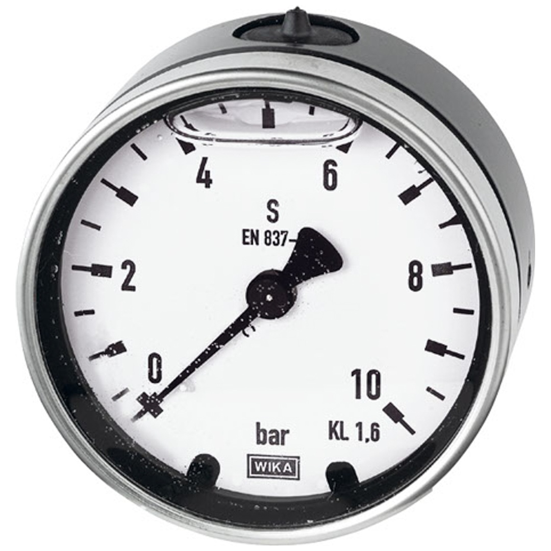 Riegler Glyzerinmanometer, Metallgehäuse, G 1/4 hinten zentr., -1/+0,6 bar, Ø 63