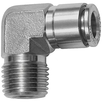 Riegler L-Steckverschraubung, R 1/8 a., für Schlauch-Außen-Ø 4, ES 1.4404