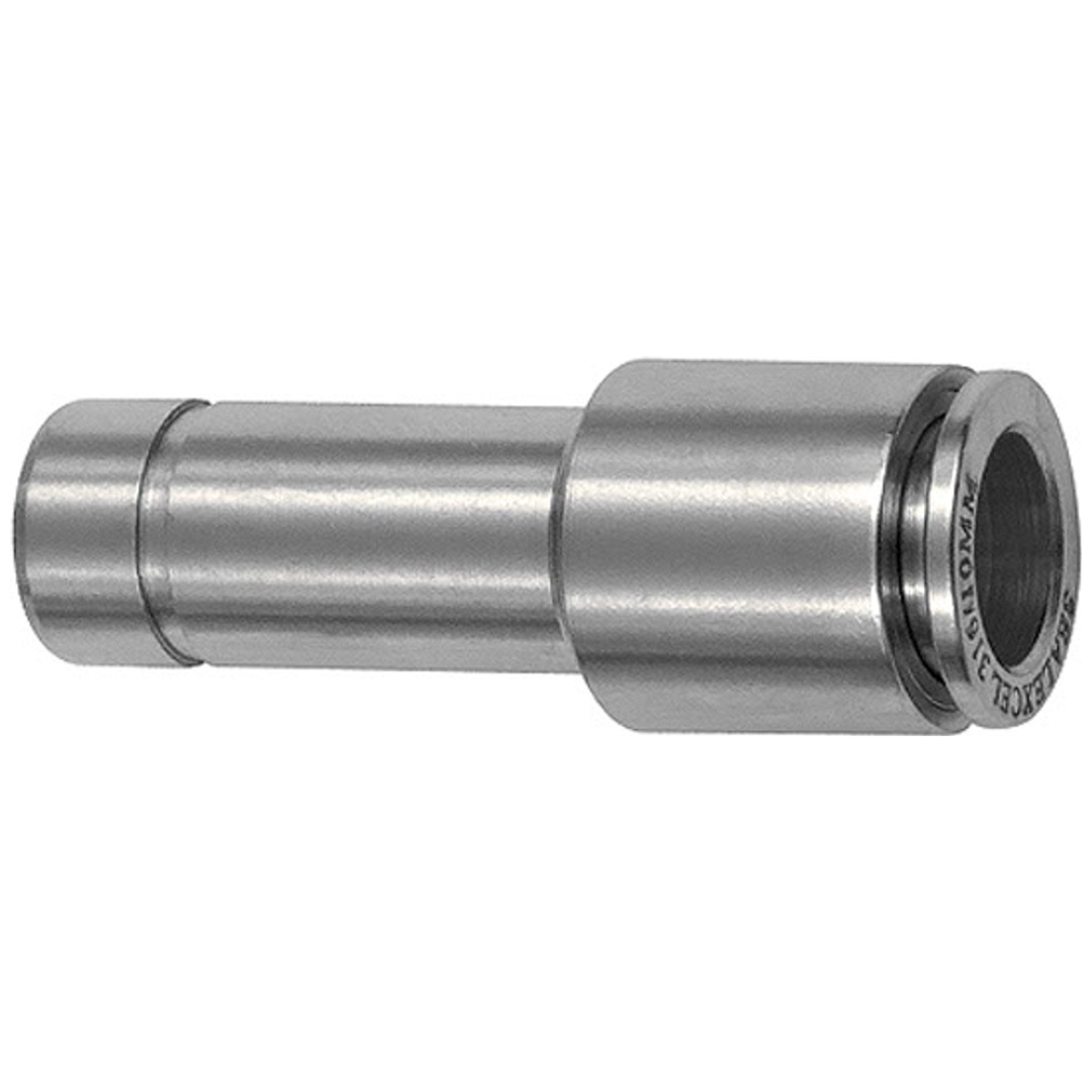 Riegler Gerade Steckverbindung, Nippel 12 mm, red., Schlauch-Ø 10, ES1.4404