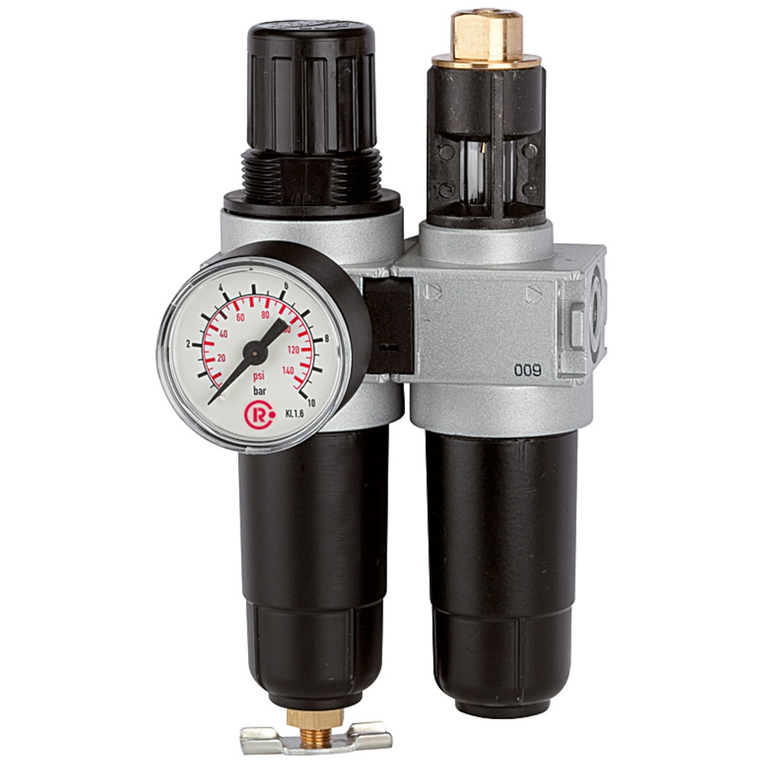 Riegler Wartungseinheit 2-tlg. »multifix-mini«, mit Metallbehälter, G 1/4