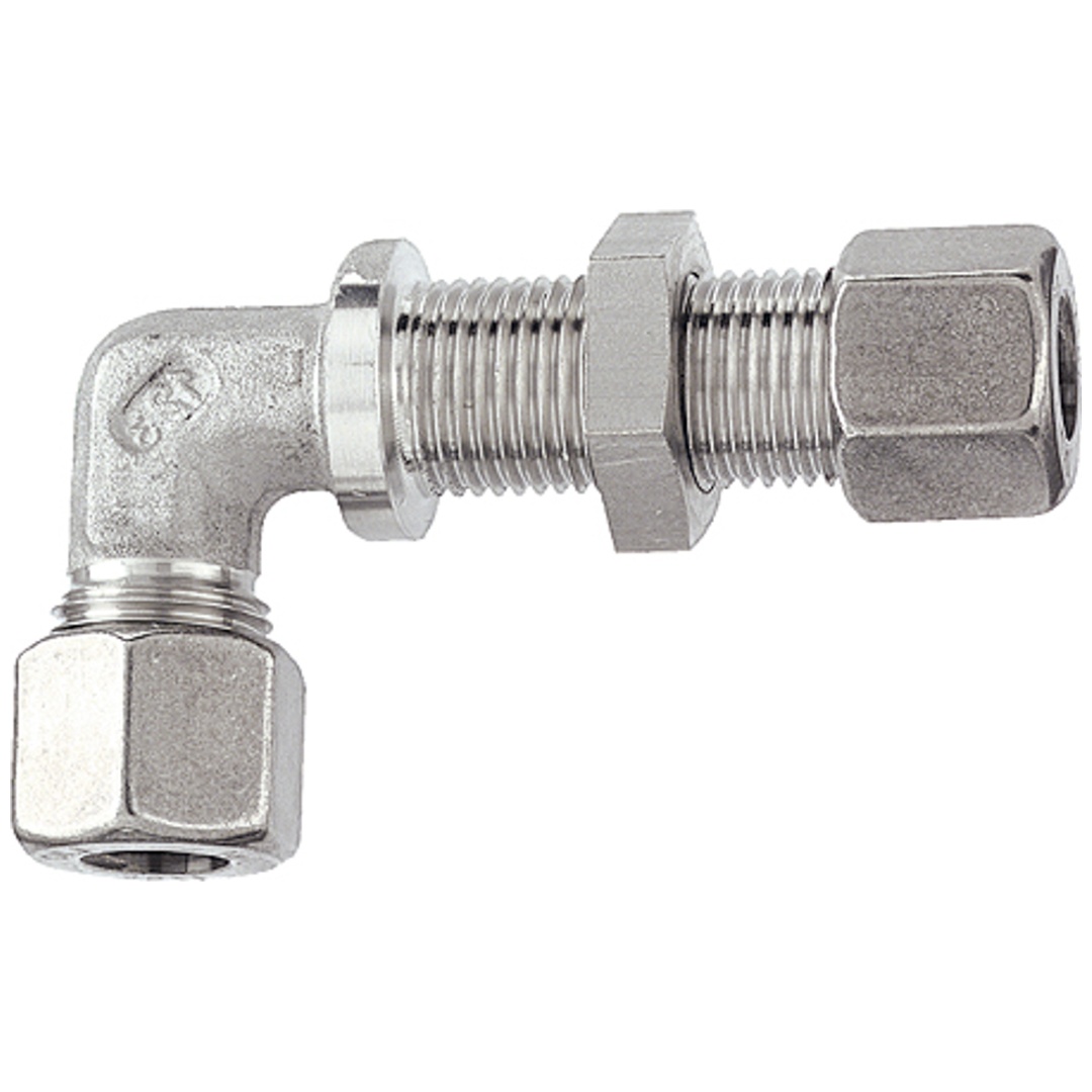 Riegler Winkel-Schottverschraubung, Rohr-Außen-Ø 18 mm, Edelstahl 1.4571