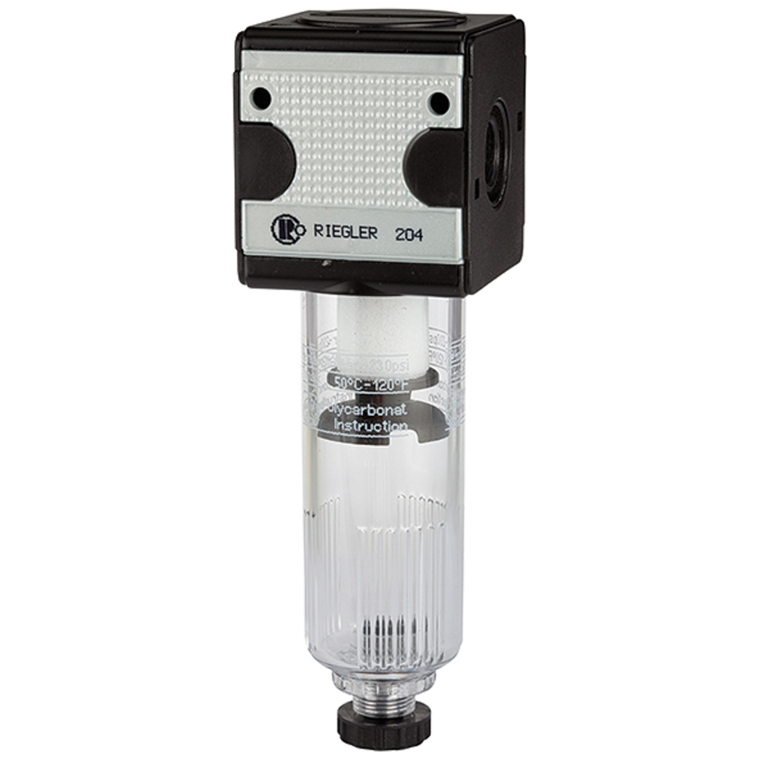 Riegler Filter multifix mit Polycarbonatbehälter 16bar BG1 G1/4