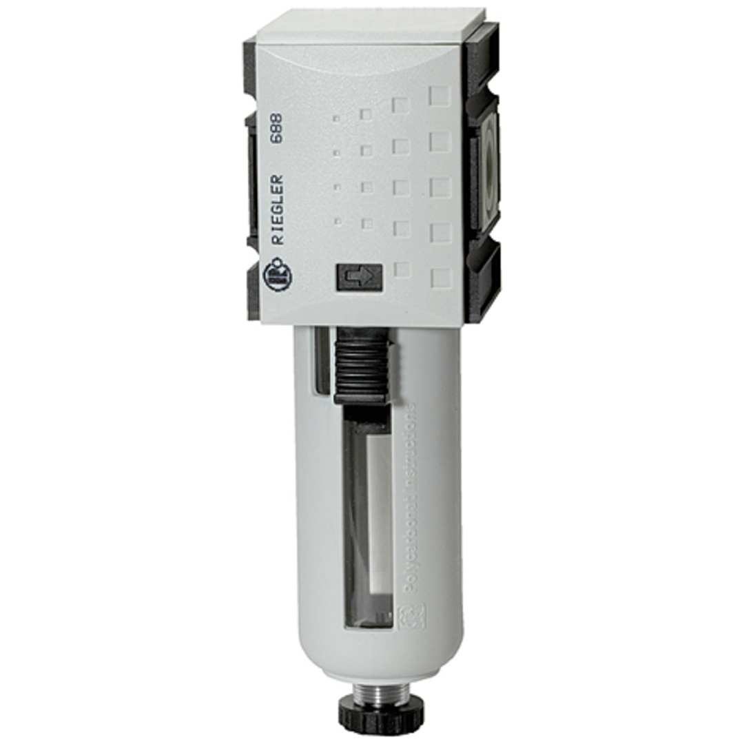 Riegler Filter »FUTURA« mit PC-Behälter, Schutzkorb, 5 µm, BG2, G 1/2, VA