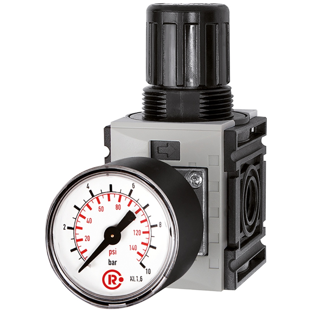 Riegler Druckregler »FUTURA-mini«, Standardmanometer, BG 0, G 1/4, 0,5-10 bar