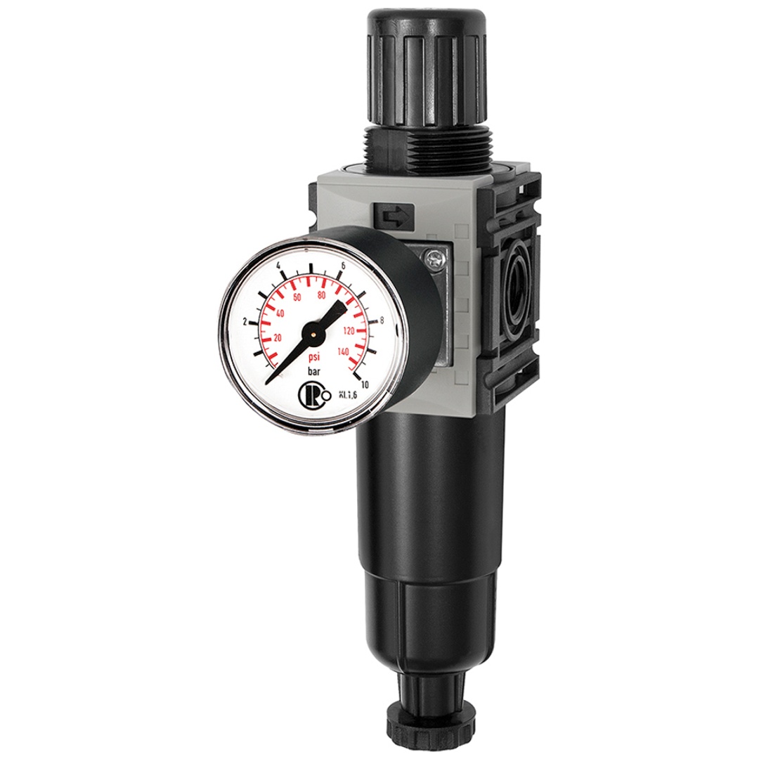 Riegler Filterregler »FUTURA-mini« Metallbeh. Std.mano, HA, G 1/4, 0,5-10