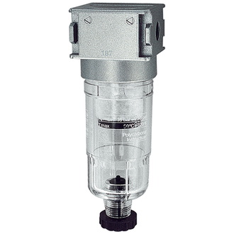 Riegler Vorfilter »multifix-mini«, mit PC-Behälter, 0,3 µm, BG 0, G 1/8