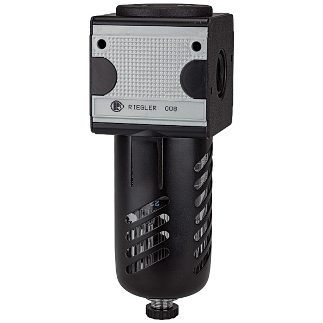 Riegler Vorfilter »multifix« PC-Behälter, Schutzkorb, 0,3 µm, BG 3, G 1/2