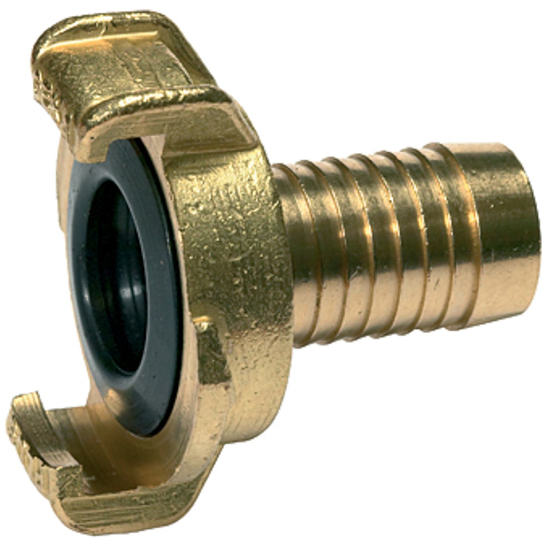 Riegler GEKA-Schlauchstück, starr, Messing blank, Anschluss LW 38