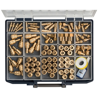 Riegler Sortimentsbox, Schnellverschlusskupplung u. Stecknippel NW 7,2 »cl«