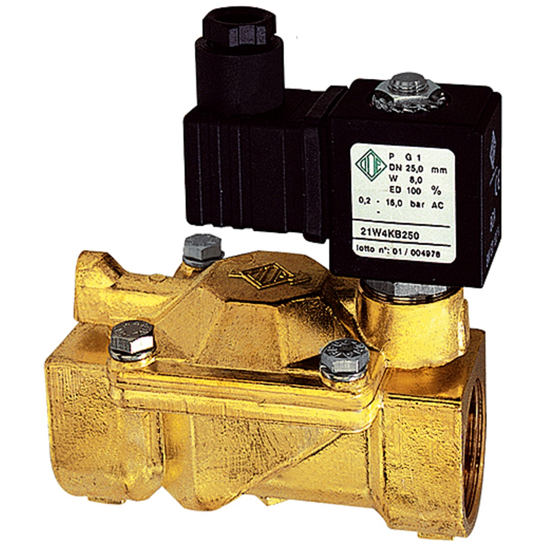 Riegler 2/2-MV,MS,NC,vorge.,24V DC,8W,NBR,G2,PN0,2-10bar