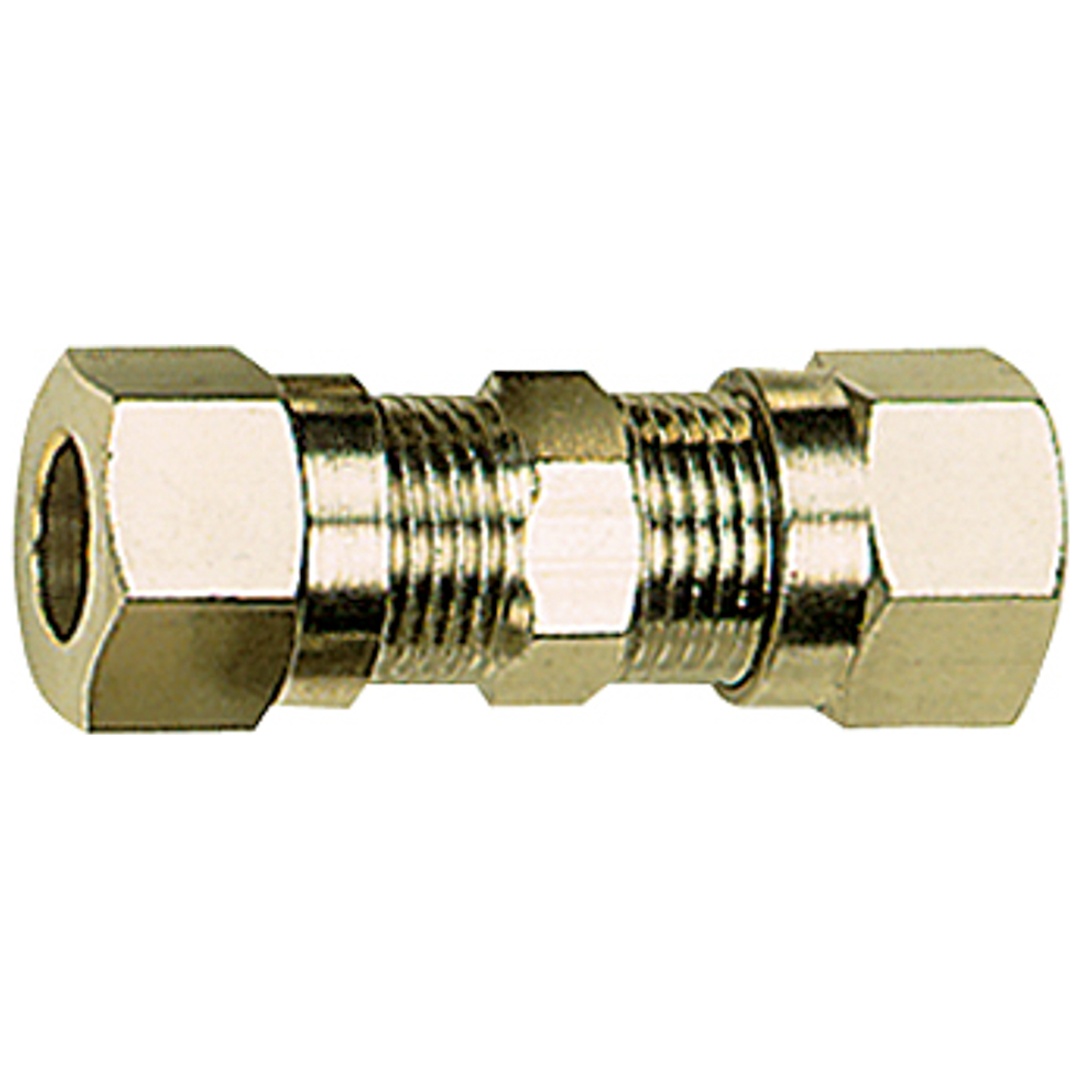 Riegler Gerade Verschraubung, Rohr-Außen-Ø 6 mm, SW 12, SW1 12, MS vern.