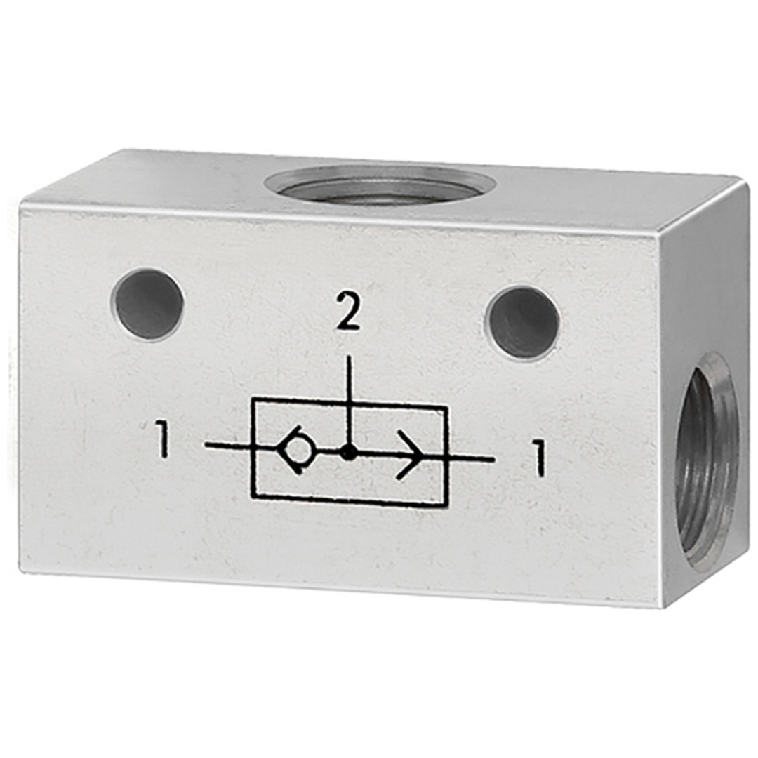 Riegler ODER-Ventil, 3 x G 1/8 Aluminium