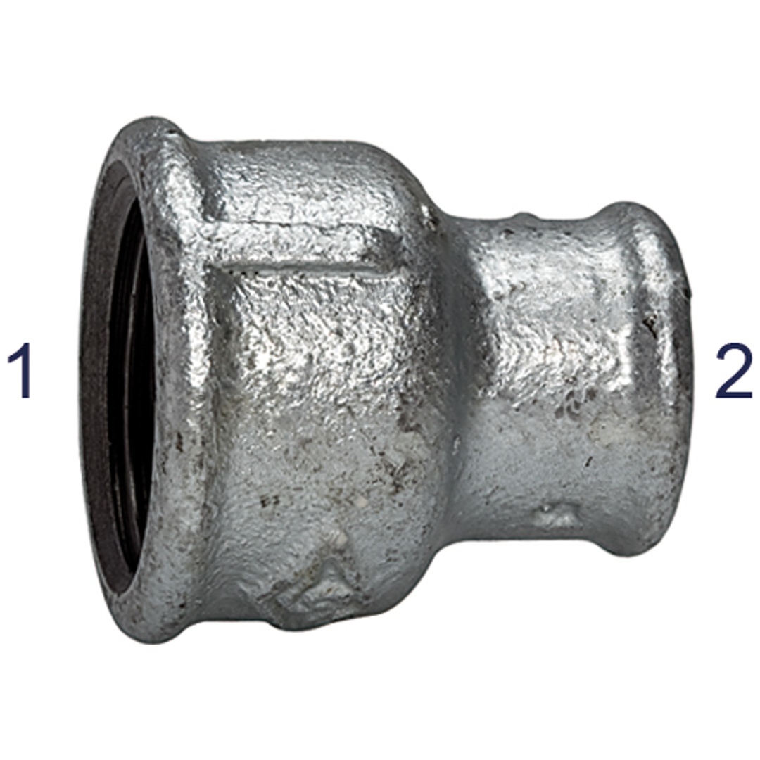 Riegler Muffen 240, IG/IG, Rp 1/2, Rp 1/4, schw. Temperguss feuerverz.