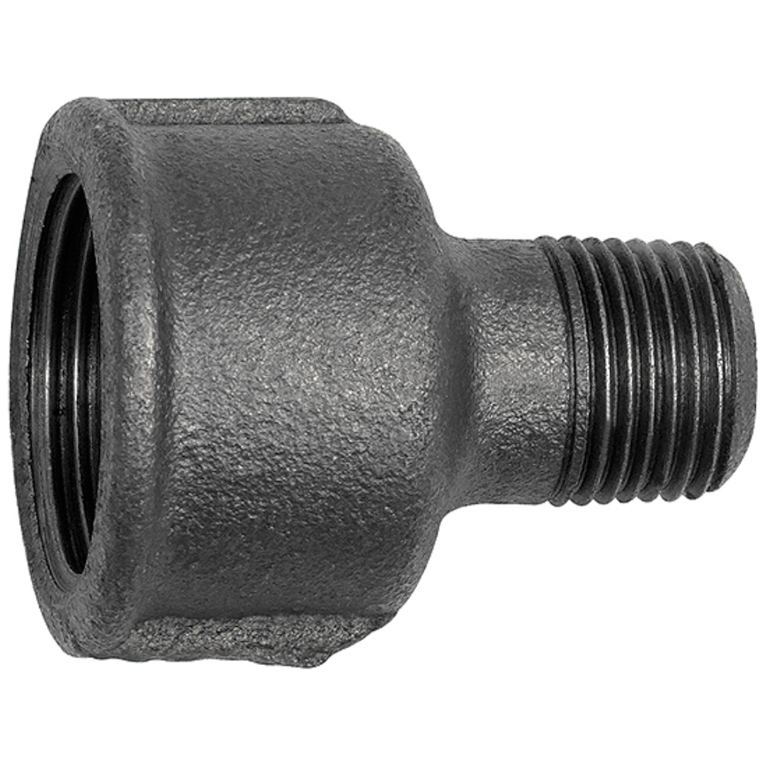 Riegler Reduziermuffe 246, Rp 1/2 i., R 1/4 a., Temperguss schw.