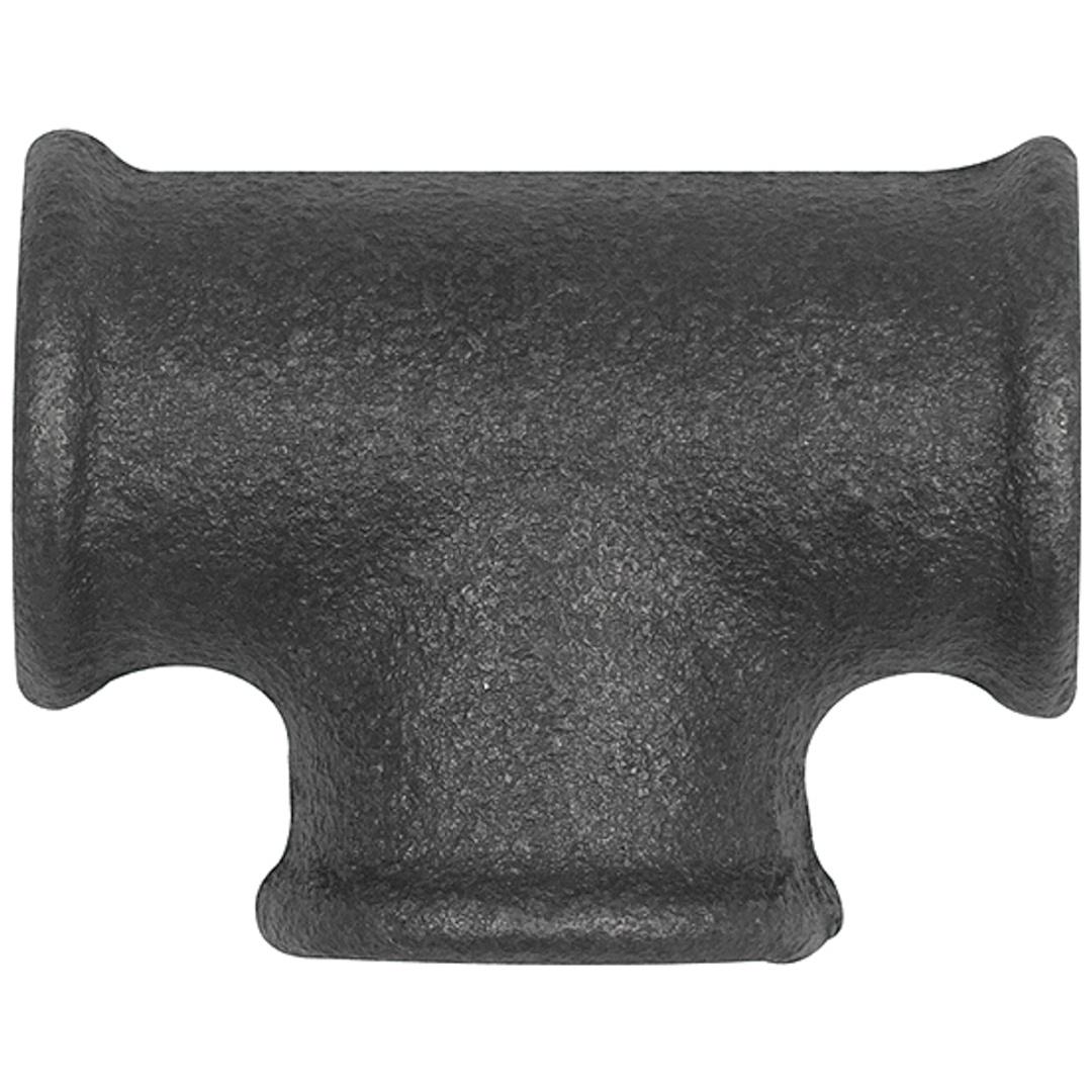 Riegler T-Stück 130, 3 x Rp 1 1/2 i., Temperguss schwarz