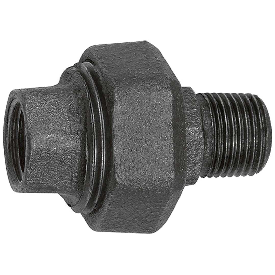 Riegler Verschraubung 331, flachdichtend, R 3/4, Rp 3/4, Temperg. schw.