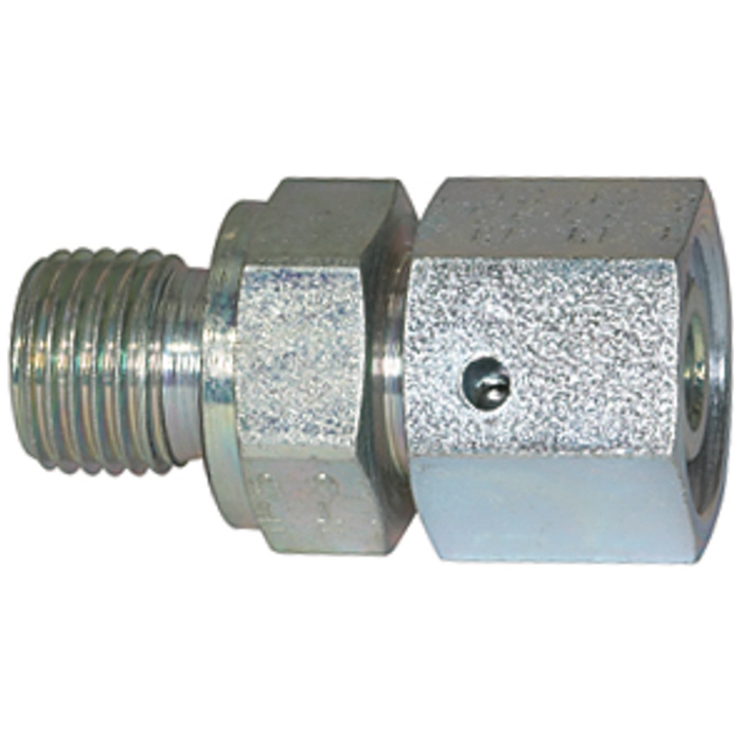 Riegler Einstellbare gerade Einschraubverschraubung, G1/4a., Rohr-AØ8mm, Stahl verz., 315 bar