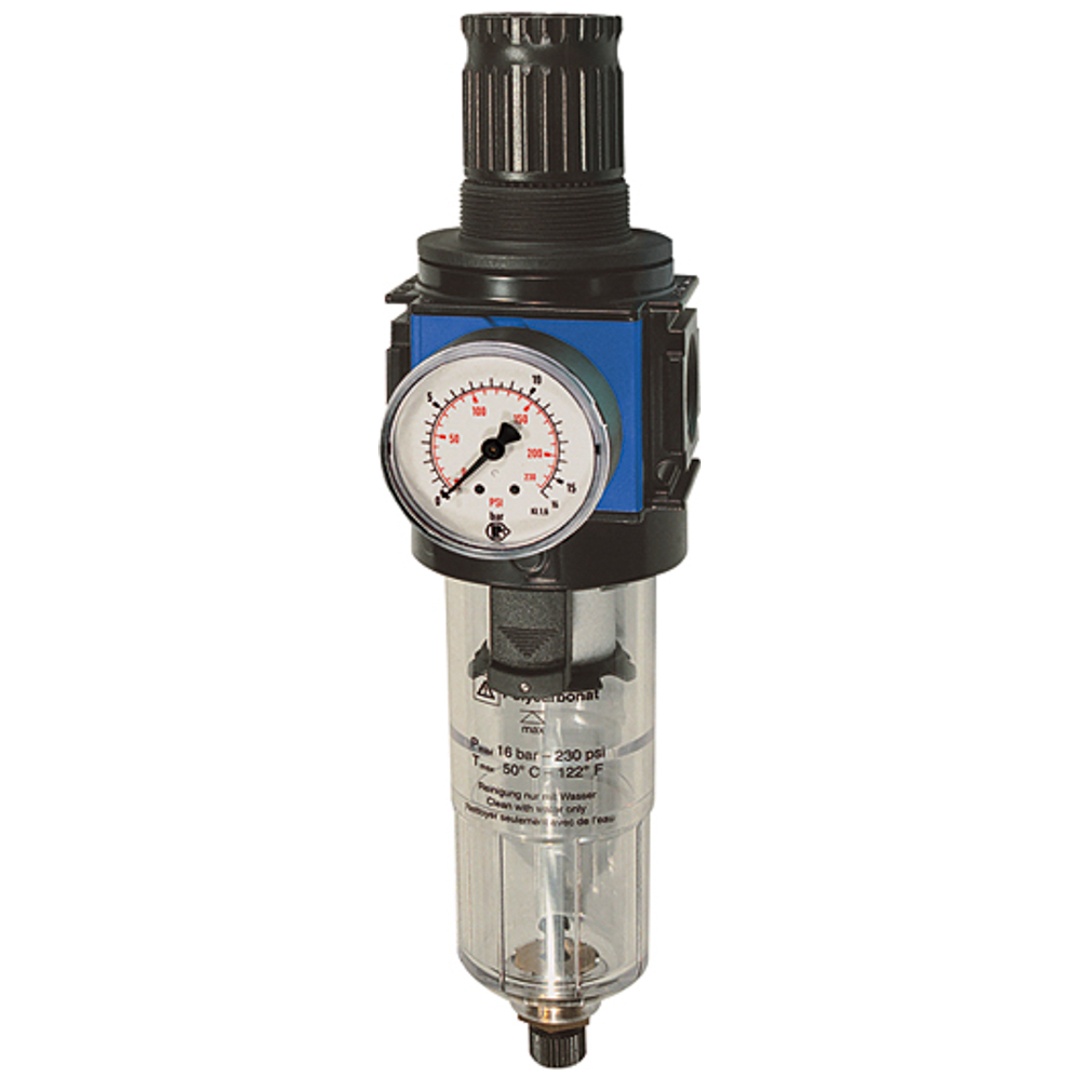 Riegler Filterregler »variobloc« mit PC-Behälter, BG 1, G 3/8, 0,5-10 bar