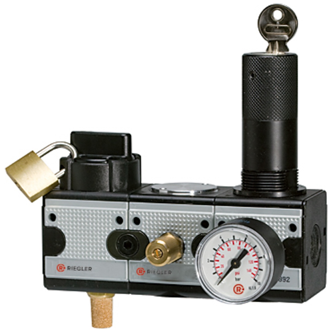 Riegler Wartungsstation SAFETY »multifix«, KH-AV-DR, BG3, G 1/2, 2-10 bar