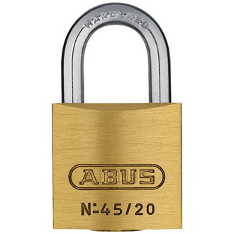 ABUS Vorhangschloss Messing 45/20 Triples B/SB