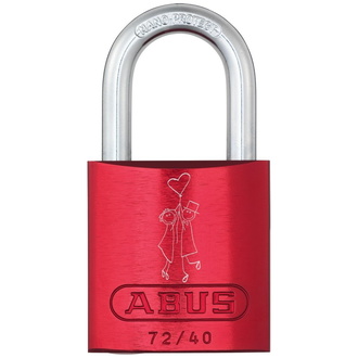 ABUS Vorhangschloss Aluminium 72/40 rot Love Lock 1 Lock-Tag