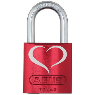 ABUS Vorhangschloss Aluminium 72/40 rot Love Lock 2 Lock-Tag