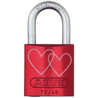 ABUS Vorhangschloss Aluminium 72/40 rot Love Lock 4 Lock-Tag