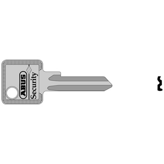 ABUS Schlüsselrohling, für Profilzylinder, 10023, eckig, Messing neusilber