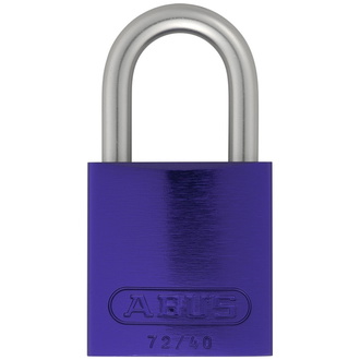 ABUS Vorhangschloss Aluminium 72LL/40 lila vs. Lock-Tag