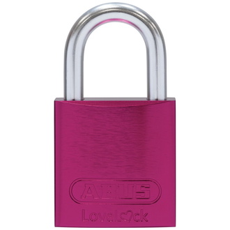 ABUS Vorhangschloss Aluminium 72LL/40 pink vs. Lock-Tag