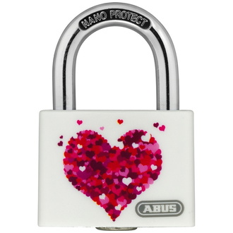 ABUS Vorhangschloss Aluminium T65AL/40 myLove Herz