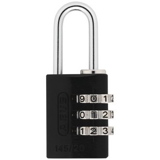 ABUS Zahlenschloss 145/20 schwarz Lock-Tag